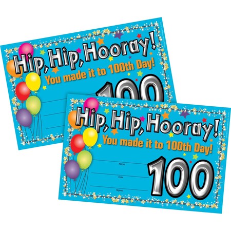 Barker Creek 100th Day Recognition Awards, 60/Set, PK60 4145